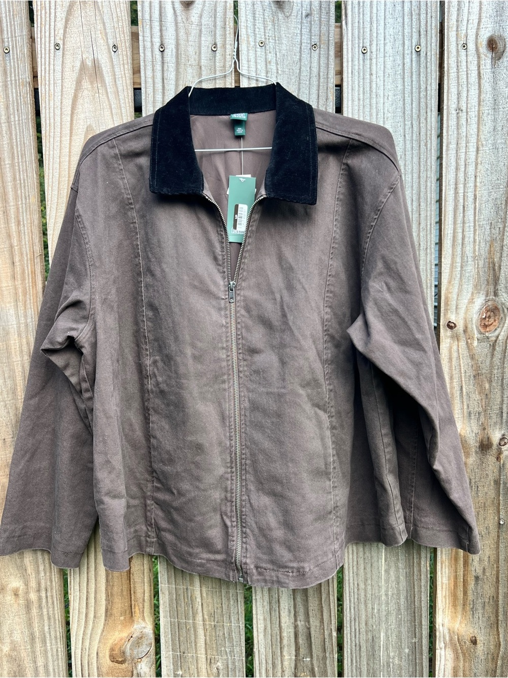 Wild Fable Brown Barn Jacket with Dark Black Corduroy Collar NEW Size XXL